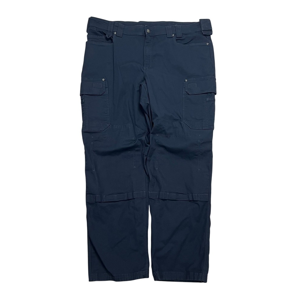 Duluth Trading Co DuluthFlex Fire Hose Relaxed Fit Cargo Pants Navy Blue 42x34